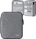 MoKo 13 inch Tablet Sleeve Bag for 13 inch iPad Pro M5/Air M3 2025, iPad Pro 13 M4/Air M2, Pro 12.9, Galaxy Tab S8+/S9+ 12.4, Hard Shell EVA iPad Bag with Storage and Padded Handle, Gray