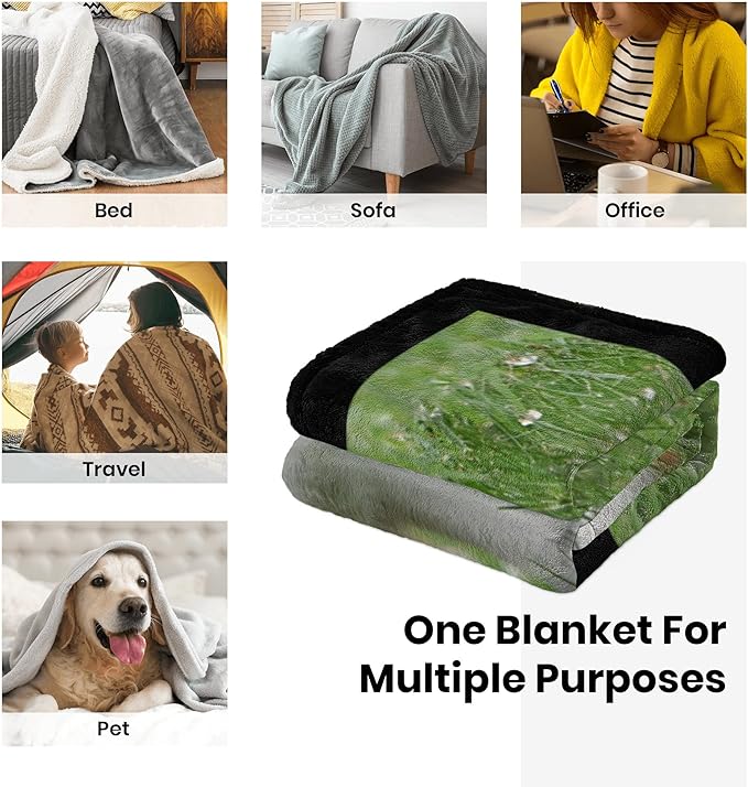 Ecautly Personalized Dog Blanket with Photo, Custom Pets Throw Blanket with Name, Using My Own Photos, Picture for Puppy, Dog and Cat Blankets, Pet Passing Away Memorial Gifts