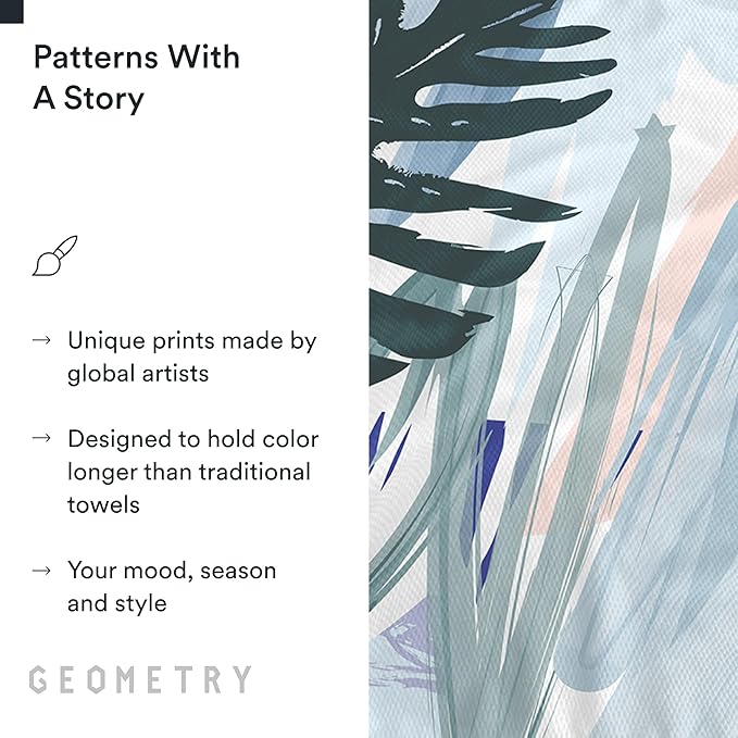 GEOMETRY Kitchen Tea Towels - Quick Dry Microfiber Dish Towels for Kitchen Create, 18" x 30" 1 Pack