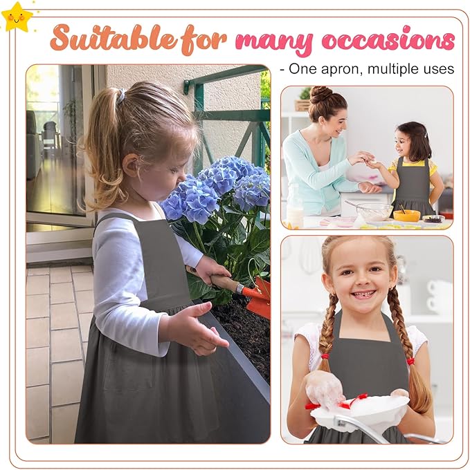 Kids Pinafore Apron, Cross Back Apron, Japanese Style Bib Aprons Home Clothes