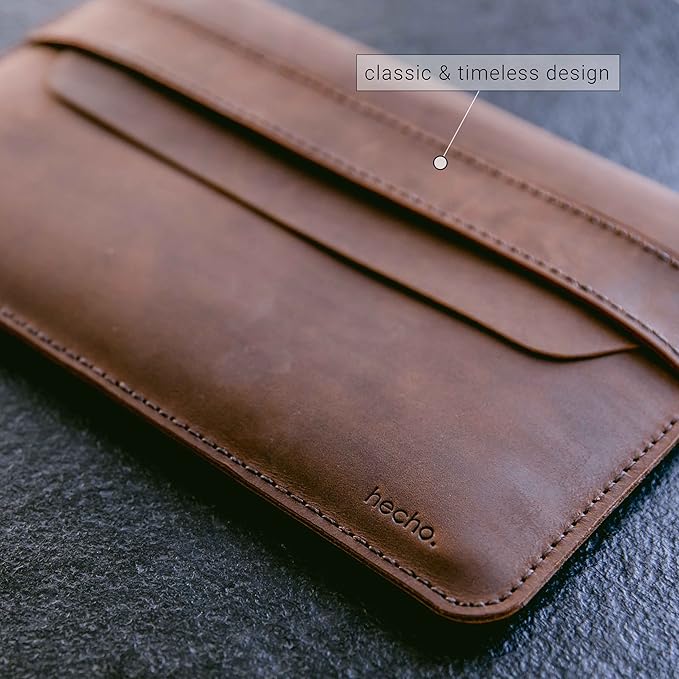 hecho. Leather Case with Pencil Holder Fernando for iPad mini 1-6 Case (2012-2021) - Handmade & Fair Trade (iPad mini 6 Case with Pencil Holder, Sleeve, Cover, Bag, Skin, Pouch)