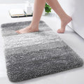 Arotive Microfiber Bathroom Rugs, Shaggy Soft and Absorbent Bath Rug, Non-Slip, Thick Plush Machine Washable Dry Bath Mats for Bathroom, Tub and Shower, 24x16, Grey, Rectangular