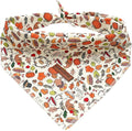 Elegant little tail Dog Bandana, Thanksgiving Turkey Girl Boy Dog Bandanas for Small Medium Large Dogs Washable Square Pet Scarf Adjustable Pet Kerchief
