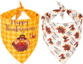 ADOGGYGO Thanksgiving Dog Bandana Fall Autumn Pet Bandana Reversible Triangle Bibs Scarf Accessories for Large and Extra Large Dogs Pets (X-Large, Thanksgiving)