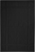 Ample Decor Cotton Bath Mats 24 X 17 Inches, 1350 GSM Oeko Tex Certified Solid Construction Thick & Plush, for Bathroom Floor, Shower – Black