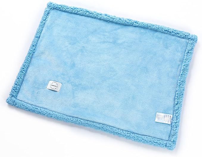Maidewow Waterproof Dog Throw Blanket Reversible Fluffy Blue Pet Bed Cover Puppy Blankets Leakproof Sofa Couch Washable Cover Cat Pet Blanket for Warm-Lake Blue,S