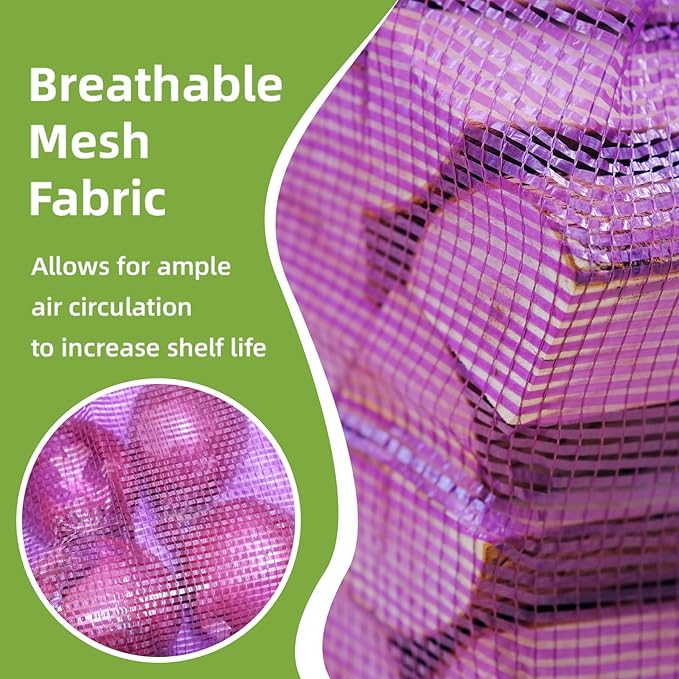 deebree Mesh Firewood Bags 22"×24" 300 Per Pack Crawfish Sacks, Firewood Bags for Selling, Onion Bag Storage Potato Sacks Mesh Wood Bag Bulk (Pack of 300)