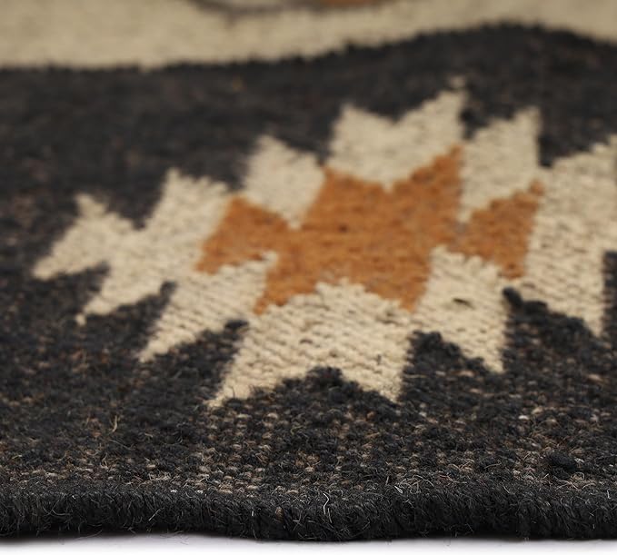 Klim Wool Jute Rug – Handwoven Elegance and Durability (Design 7)
