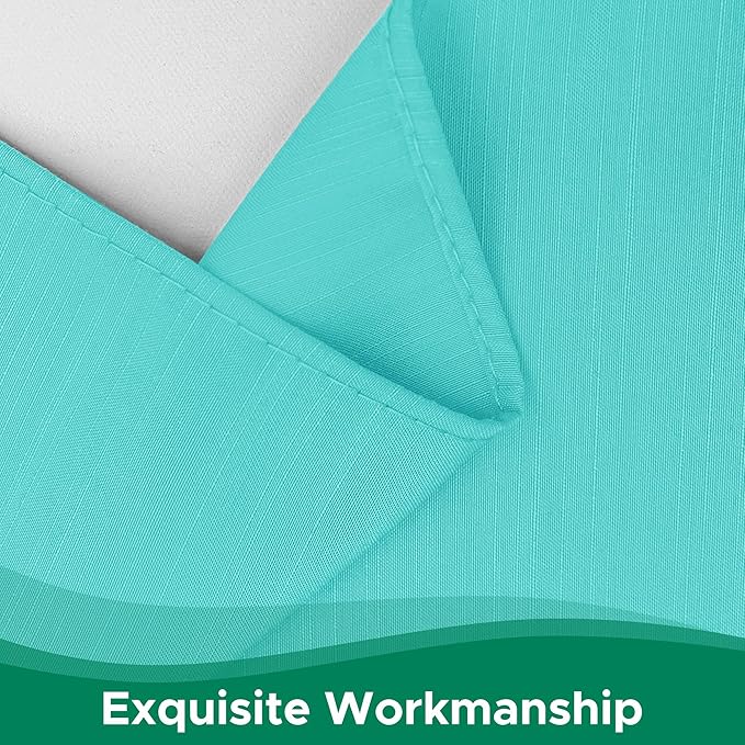 Biscaynebay Wrap Around Bed Skirts for King & Cal King Beds 15" Drop, Aqua Adjustable Elastic Dust Ruffles Easy Fit Wrinkle & Fade Resistant Silky Luxurious Fabric Machine Washable