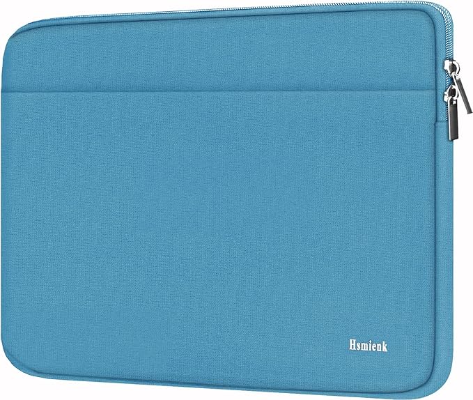14 inch Laptop Sleeve, Shockproof Protective Notebook Cover Bag with Accessory Pocket, Durable Carrying Laptop Case Compatible for MacBook HP Lenovo Dell Asus Acer, Sky Blue