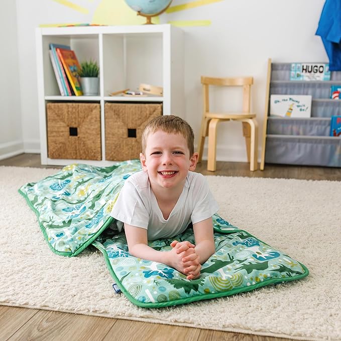 Wildkin Kids Plush Nap Mat – Soft, Cozy, Convenient for Daycare & Preschool