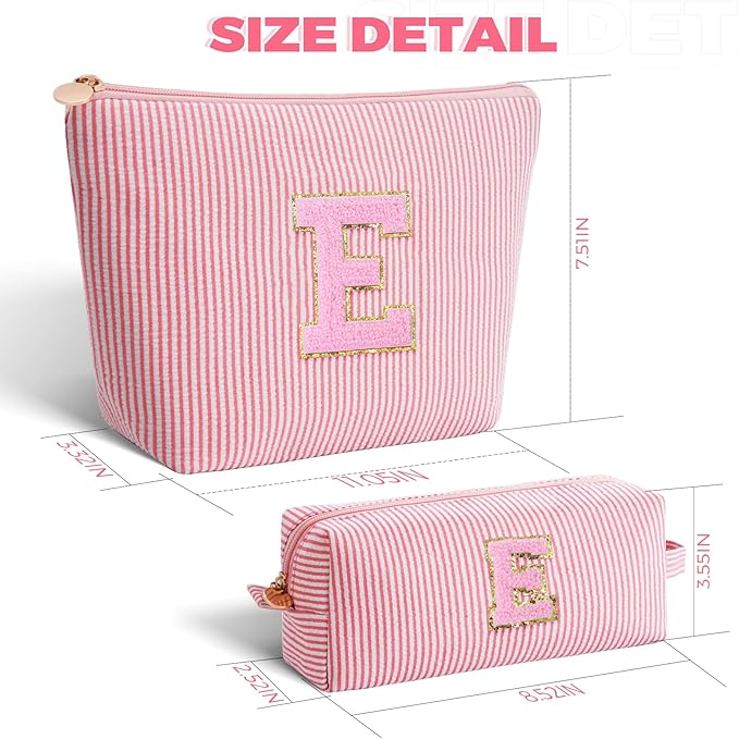 Btffitting Teen Girl Travel Essentials - Birthday Gifts for Girls Teens Kids Daughter Sister Her,Cute Trendy Stuff Makeup Bag Set Cosmetic Bag - Peach,E