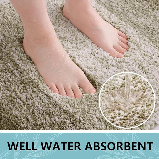 Arotive Microfiber Bathroom Rugs, Shaggy Soft and Absorbent Bath Rug, Non-Slip, Thick Plush Machine Washable Dry Bath Mats for Bathroom, Tub and Shower, 36x24, Coffee, Rectangular