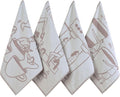 sea me at home Coffee Themed Funny Dish Towels for Kitchen Drying, 100% Cotton Kitchen Tea Towel Set of 4, Housewarming Birthday Gift for Coffee Lovers (Coffee Lovers)