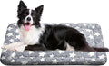 WITTOP Washable Dog Bed Plush Orthopedic Outdoor Crate Mat with Non-Slip Bottom,Luxe Soft Kennel Pad for Pets, Cozy Cage Cushion & Pet Sleeping Mattress Large Sized,Medium,Small Dogs,36 x 24 inch,Grey
