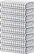 Kitinjoy Cotton 8 Pack Terry Kitchen Towels, 16 x 25 Inches Super Soft and Absorbent Dish Towels, Quick Drying Hand Towels for Kitchen Drying, Grey