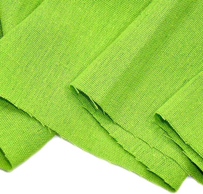 Linen Pre-Cut Qilting Fabric by The Yard Entelare(Green,2yds)