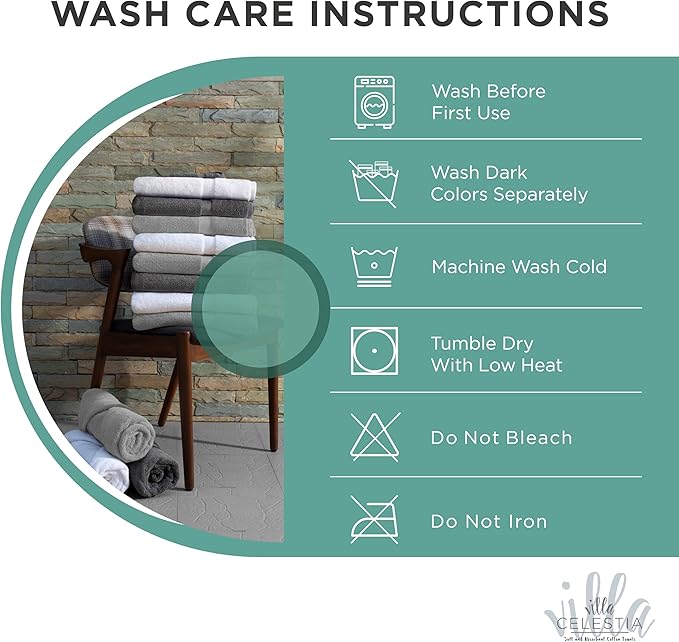 Villa Celestia 100% Cotton Hand Towel Set of 4, (16 x 28 inches) Sustainable, Soft, Highly Absorbent, Quick Drying, Combed Cotton Hand Towels Pack of 4 Ideal for Hotels, Spa, Bathroom, Dorm, Teal