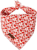 Valentine’s Dog Bandana, UP URARA PUP Valentine Triangle Bid Scarf for Girl Boy Small Medium Dogs or Cats, Adorable Puppy Wedding & Valentine’s Bandana, Cute Soft Cotton Pet Kerchief, S