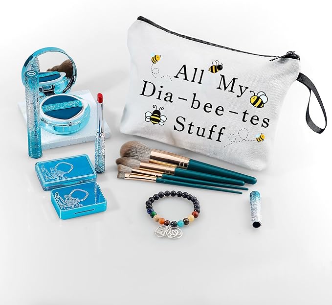 ARIOSEY Diabetic Gifts,Medicine Pouch,Makeup Bag Cute,Pill Pouch Bags,Bag Full Of Drugs,Diabetic Bags,Travel Cosmetic Bag,Diabetes Accessories,Christmas Gifts for Women
