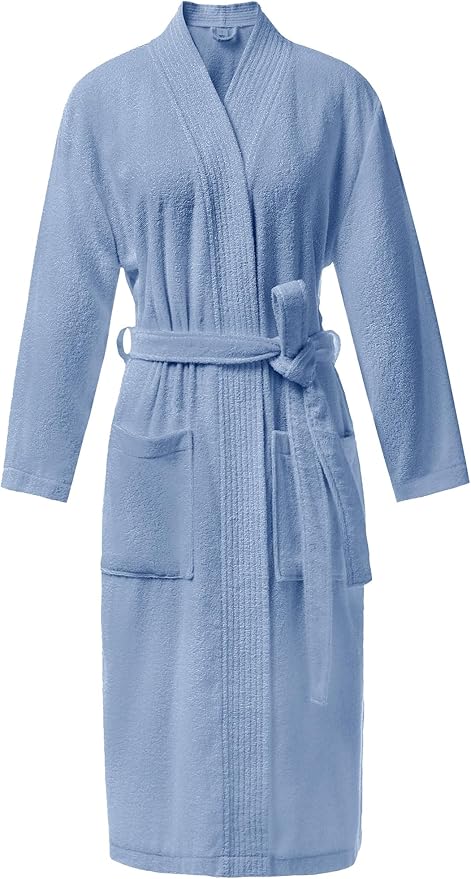 SIORO Women Terry Cloth Bath Robes with Pockets, Soft Long Cotton plush Kimono Wrap Bathrobe, Spa, Fuzzy Female nightgrown