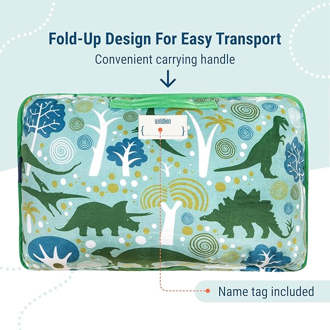 Wildkin Kids Plush Nap Mat – Soft, Cozy, Convenient for Daycare & Preschool