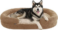 Miorun Orthopedic Dog Bed for Extra Large Dogs – XL Size 48"x36" Washable Bolster Couch, Extra-Thick 3.6" Foam Oval Pad Fits Dog Curve, Washable Removable Calming Plush Cover, Cozy Pet Sofa Bed