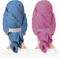 YHPDYL 2-Pack Women's Microfiber Hair Towel Wrap - 50% Faster Dry, Ultra-Absorbent & Anti-Frizz. Ideal for Long/Curly Hair. 27.5x39.4 Oversized, Lightweight for Travel, Gym, Spa & Home