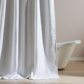SLEEP ZONE Shower Curtain Liner, Waffle Shower Curtains for Bathroom, Heavy Duty Thick Fabric Shower Curtains - 285GSM Luxury Weighted Polyester Bath Curtain, 72" × 80" (Pure White)
