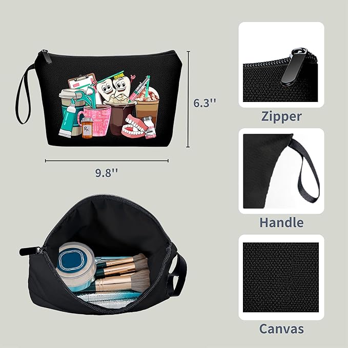 ARIOSEY Dental Hygienist Gifts - Small Cosmetic Bag, Perfect for Women & Teen Girls - Birthday &