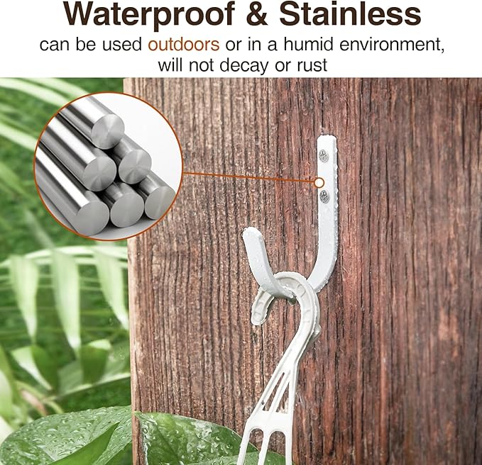 Josmimic Wall Hooks for Hanging Towel/Coat - 22LB Screw in Metal Hanger Wall Mount, for Outdoor, Closet, Door, Bathrooms, for Backpack, Robe, White 5 Pack