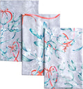 Maison d' Hermine Kitchen Towels Set of 3 100% Cotton 20" x 27.5" Reusable Cloth Tea Dish Towels Absorbent with Hanging Loop for Kitchen Dining Thanksgiving Christmas Decorations (Enora)