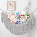 Large Stuffed Animal Hammock, Stuffed Animal Storage Toy Hammock Net for Stuffed Animals Corner, Plushie Net Hammock Toy Organizer for Boho Playroom Baby Nursery Decor