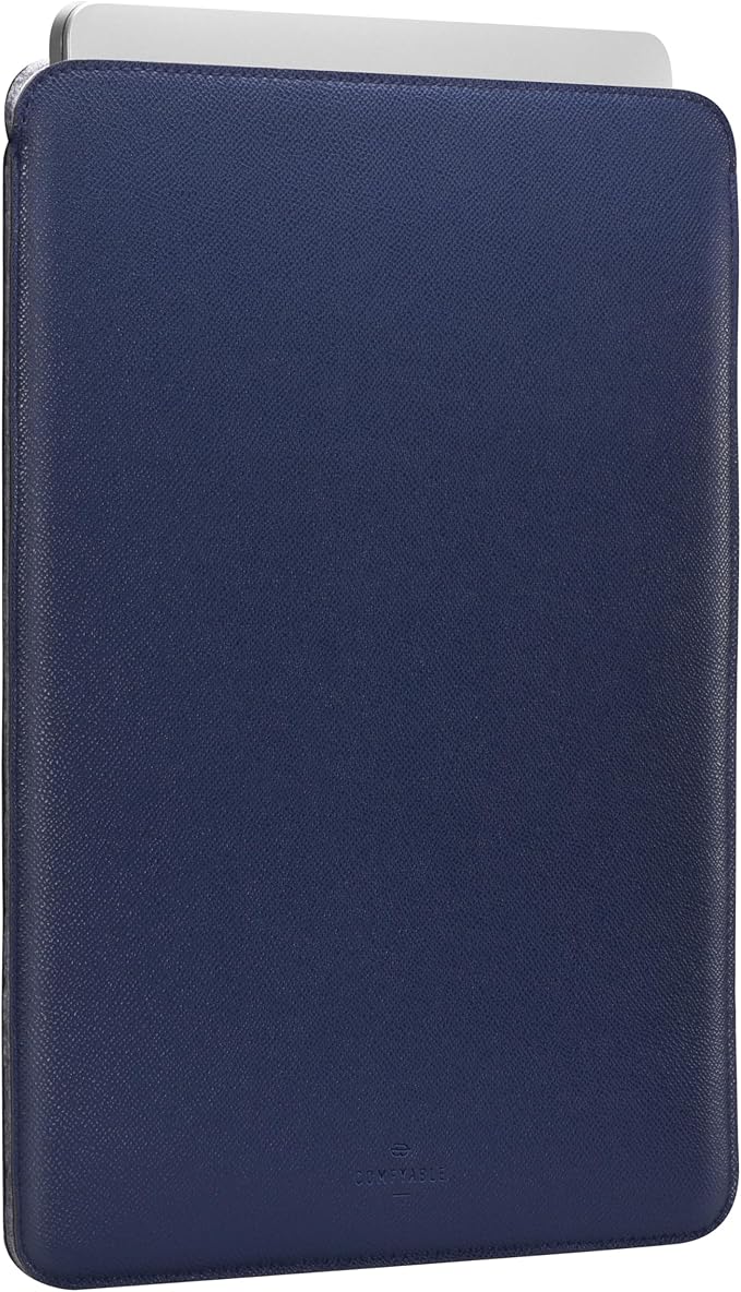 Comfyable Laptop Sleeve 14 Inch Precisely Compatible with MacBook Pro M5 M4 M3 M2 M1 Pro/Max 2025, Faux Leather Cover Case 14 in, Midnight Blue