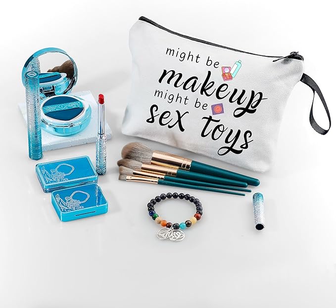 ARIOSEY Funny Gifts for Women, Makeup Bag for Purse, Couple's Travel Cosmetic Bag, Womens Gifts for Christmas