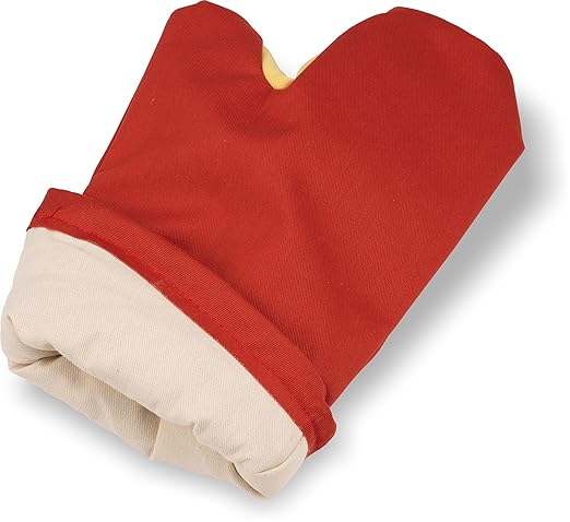 San Jamar CTC15 Cool Touch Conventional Oven Mitt Heat Protection up to 500° F, 15" Length, Red