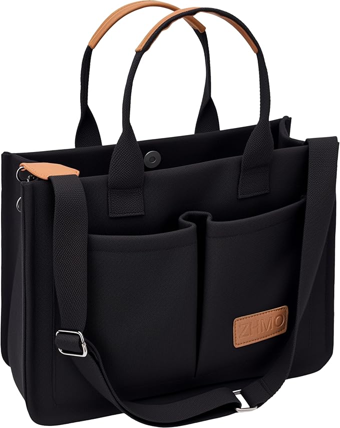 ZHMO Canvas Tote Bag for Women,Women's Bags Crossbody Bags Work Laptop Tote Bag Large Handbags Purse for Travel Nurse Teacher