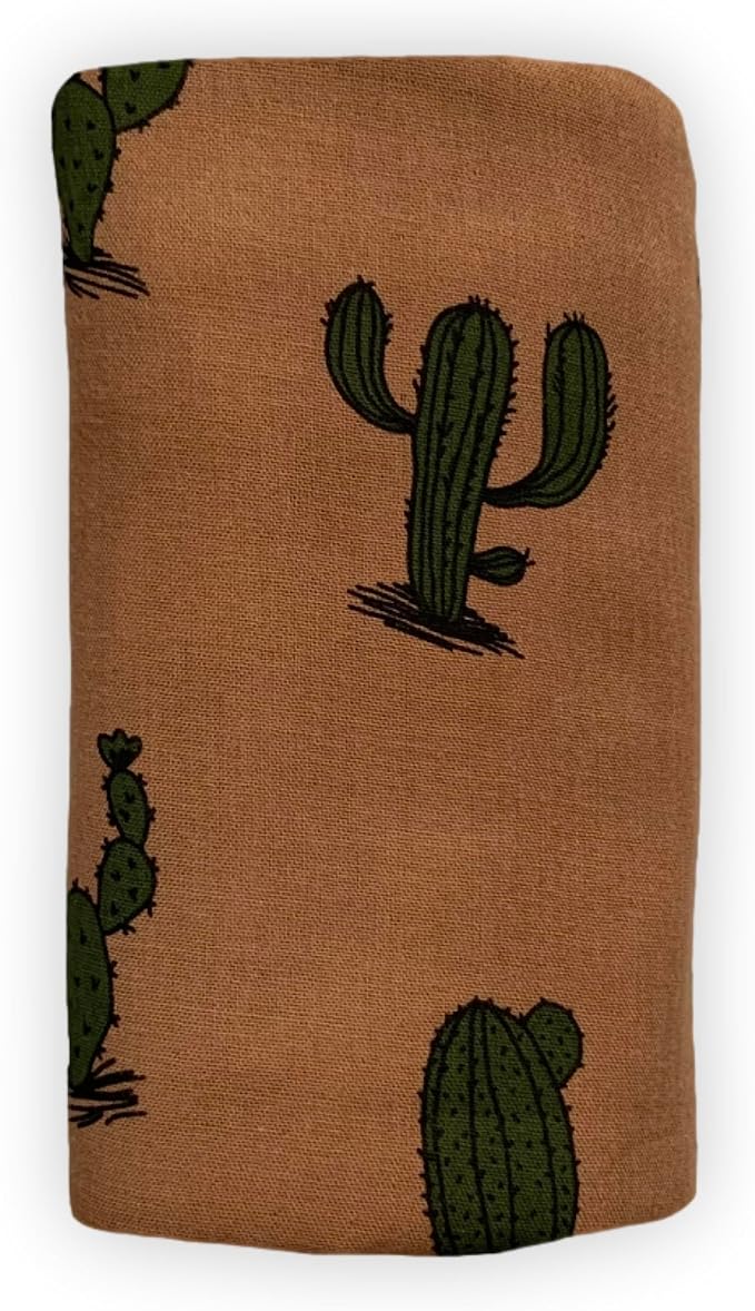 Leyl&Ari Muslin Swaddle Blanket 100% Organic Cotton Lightweight Receiving Wrap for Infant & Newborn (Cactus, 47X47)
