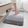 Arotive Microfiber Bathroom Rugs, Shaggy Soft and Absorbent Bath Rug, Non-Slip, Thick Plush Machine Washable Dry Bath Mats for Bathroom, Tub and Shower, 40x32, Grey, Rectangular