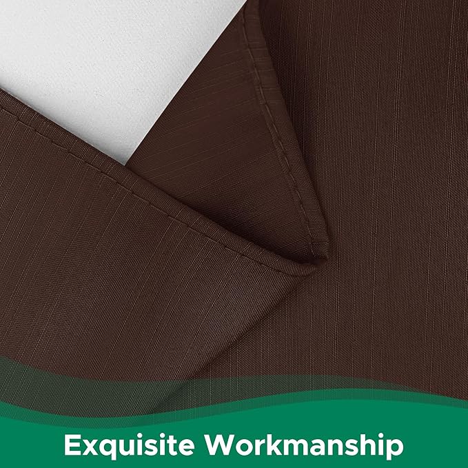 Biscaynebay Wrap Around Bed Skirts for Twin & Twin XL Beds 15" Drop, Brown Adjustable Elastic Dust Ruffles Easy Fit Wrinkle & Fade Resistant Silky Luxurious Fabric Machine Washable