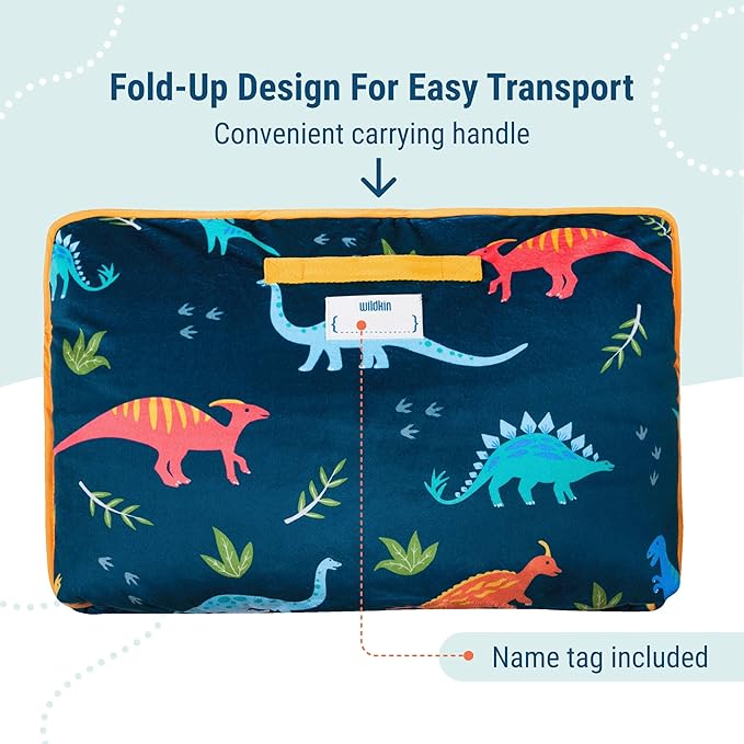 Wildkin Kids Plush Nap Mat – Soft, Cozy, Convenient for Daycare & Preschool