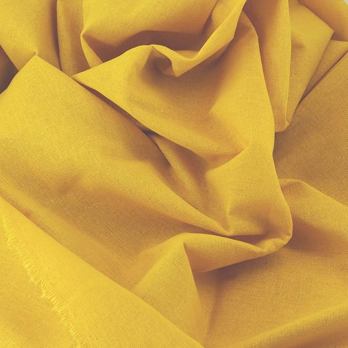 Rose Flavor Pre-Cut Quilting Linen Fabric,Craft Cloth,DIY for Sewing Crafting 60" by 1 Yard(Yellow)