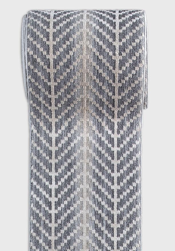 Well Woven Custom Size Hallway & Stair Runner- Harlow Rhodes Grey 31 Inches Wide x 20 Feet Long Runner (31" x 20') Runner Rug - Contemporary Design, Ultra-Soft, Easy-Clean