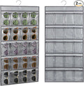 TEMUORG 2 Pcs Sunglasses Organizer Storage Sunglass Holder for Wall Hanging Eyeglass Organizer for Multiple Glasses (GRAY)