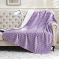 Yaning Waterproof Blanket for Bed Couch Sofa Car, Soft Leakproof Dog Blanket with 3D Bubble Pattern, Reversible Water Proof Pet Blankets for Dogs Cats Puppies (50"x60", Dusty Purple)
