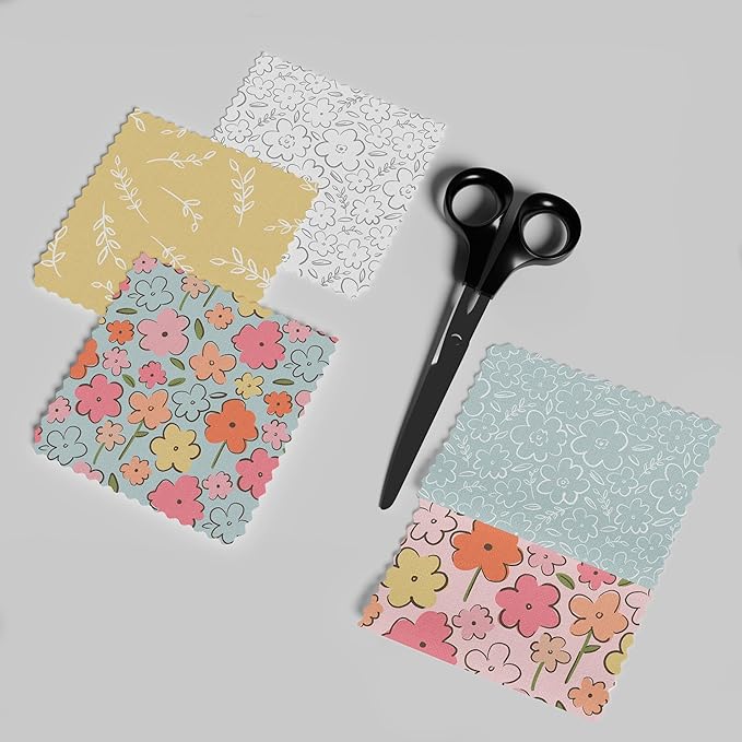 10-Pcs Fat Quarters Fabric Bundles of 100% Soft Cotton, 18" x 22" - Sweet Blooms Floral Fabric Squares for Patchwork, Quilts, Pillow Covers & More - DIY Handmade Crafts & Home Décor