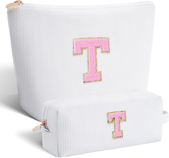 Btffitting Teacher Appreciation Gifts,Thank You Gifts from Students,Birthday Teacher Retirement Gifts for Women,Teachers Day Gift Ideas,Makeup Bag Set Cosmetic Bag - White,T