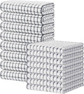 Kitinjoy Cotton 16 Pack Kitchen Towels and Dishcloths Sets, 16 x 25 Inch & 12 X 12 Inch Dish Towels Bulk, Super Soft and Absorbent Hand Towels for Kitchen Drying, Grey