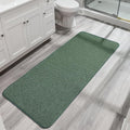 Bosap Bath Mat,Ultra Thin Bathroom Runner Rugs,Large Bath Mats for Bathroom,Quick Dry,Non-Slip,Machine Washable,Low Pile,Bath Rug,Shower Outside,Sink,Home Decor Accessories.Green,2'x5'（24x60inch）