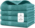 Villa Celestia 100% Cotton Hand Towel Set of 4, (16 x 28 inches) Sustainable, Soft, Highly Absorbent, Quick Drying, Combed Cotton Hand Towels Pack of 4 Ideal for Hotels, Spa, Bathroom, Dorm, Teal